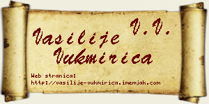 Vasilije Vukmirica vizit kartica